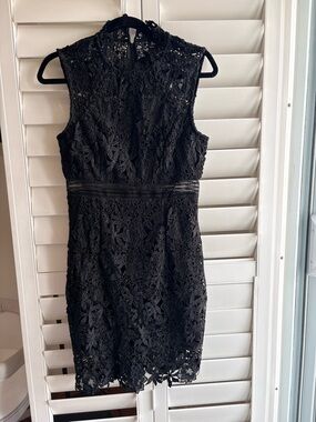 NWT Bardot Black Sleeveless Lace Mini Dress